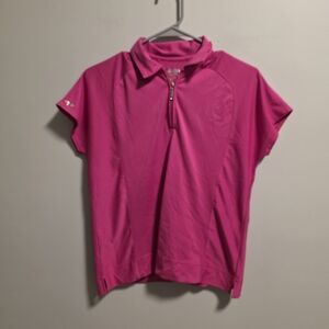 Izod Fuchsia Short Sleeve Polo Golf Top
